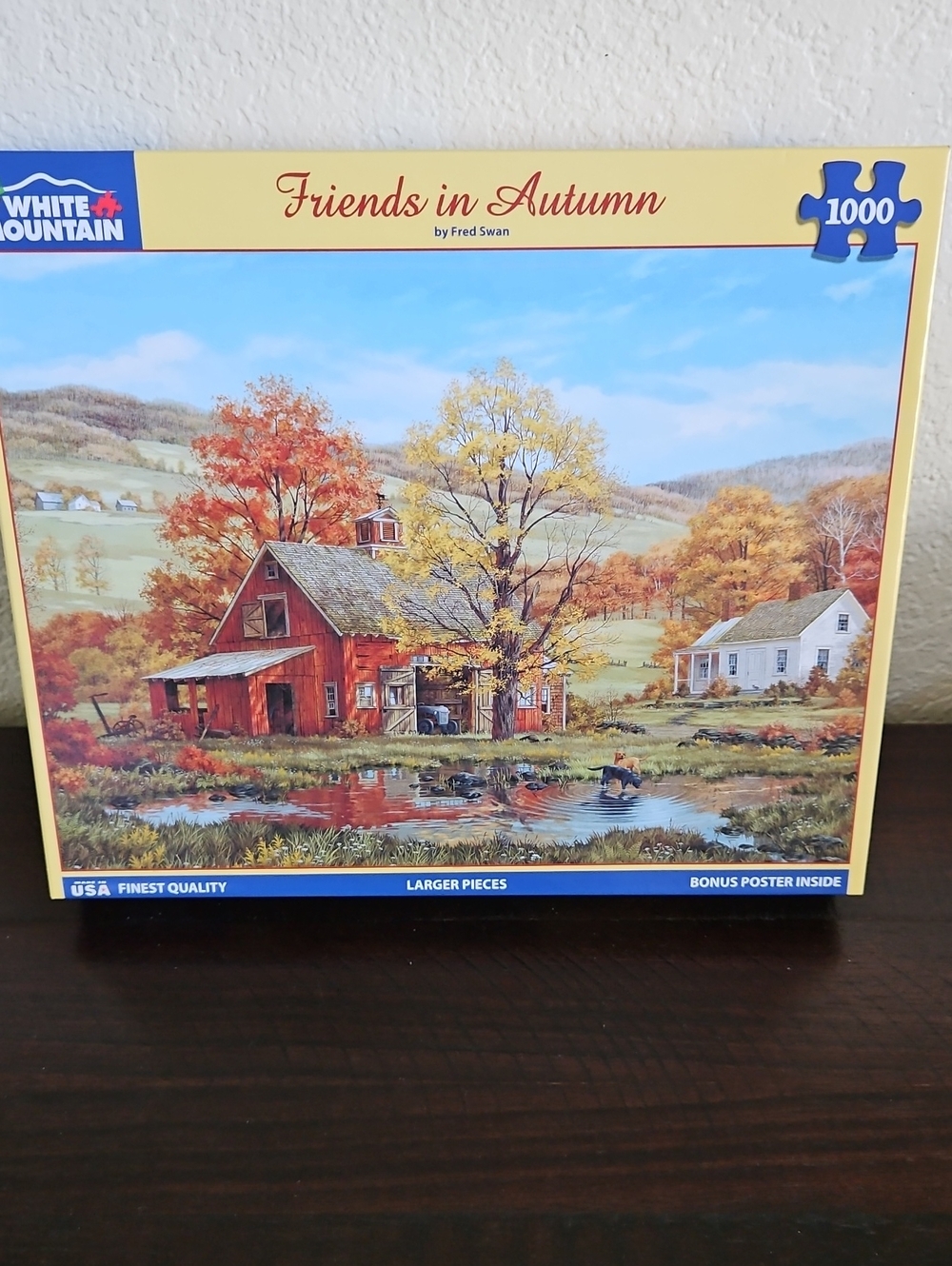 FRIENDS IN AUTUMN 1000 PIECE WHITE MOUNTAIN PUZZLE